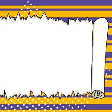 Comic Speech Bubble With Copy Space And Colorful Doodles. Design Of Empty Stockillustratie
