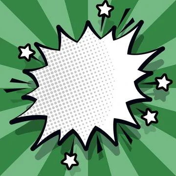 Comic Speech Bubble With Copy Space And Colorful Doodles. Design Of Empty Stock Illustration