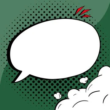 Comic Speech Bubble With Copy Space And Colorful Doodles. Design Of Empty Stock Illustration