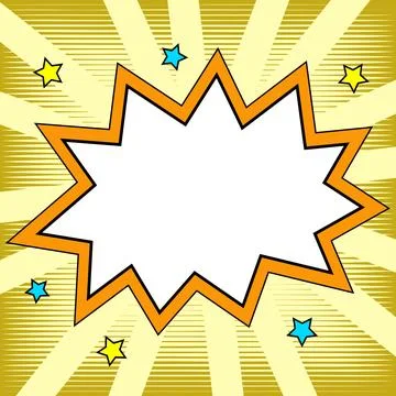 Comic Speech Bubble With Copy Space And Colorful Doodles. Design Of Empty イラスト素材