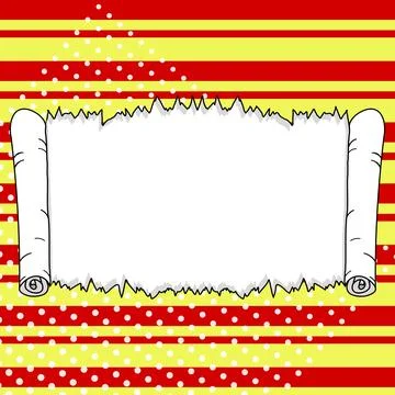 Comic Speech Bubble With Copy Space And Colorful Doodles. Design Of Empty Stockillustratie