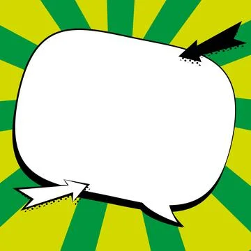 Comic Speech Bubble With Copy Space And Colorful Doodles. Design Of Empty Stock Illustration