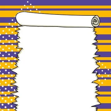 Comic Speech Bubble With Copy Space And Colorful Doodles. Design Of Empty Stock Illustration