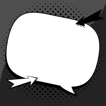 Comic Speech Bubble With Copy Space And Colorful Doodles. Design Of Empty Stockillustratie