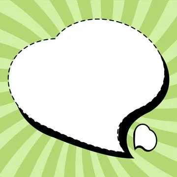 Comic Speech Bubble With Copy Space And Colorful Doodles. Design Of Empty Stock Illustration