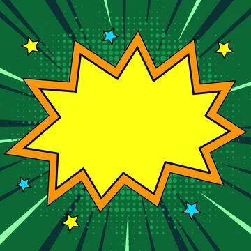Comic Speech Bubble With Copy Space And Colorful Doodles. Design Of Empty Stock Illustration