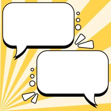 Comic Speech Bubble With Copy Space And Colorful Doodles. Design Of Empty Stock Illustration