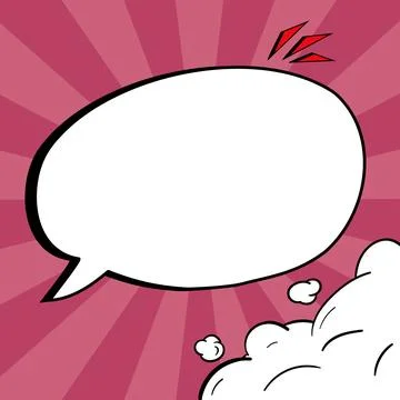 Comic Speech Bubble With Copy Space And Colorful Doodles. Design Of Empty イラスト素材