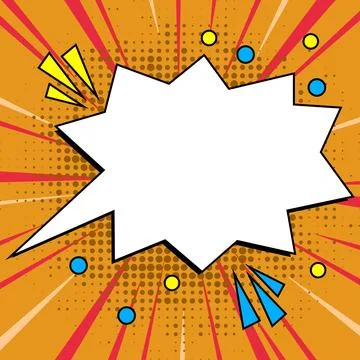 Comic Speech Bubble With Copy Space And Colorful Doodles. Design Of Empty イラスト素材