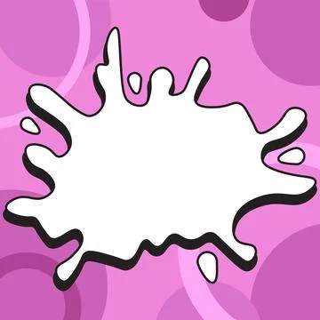 Comic Speech Bubble With Copy Space And Colorful Doodles. Design Of Empty Stock Illustration