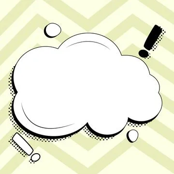 Comic Speech Bubble With Copy Space And Colorful Doodles. Design Of Empty Stock Illustration