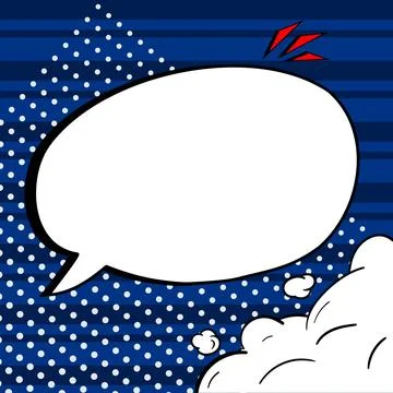 Comic Speech Bubble With Copy Space And Colorful Doodles. Design Of Empty Stock Illustration