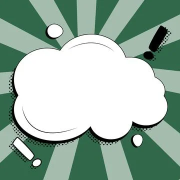 Comic Speech Bubble With Copy Space And Colorful Doodles. Design Of Empty Stock Illustration