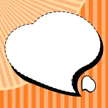 Comic Speech Bubble With Copy Space And Colorful Doodles. Design Of Empty Stock Illustration