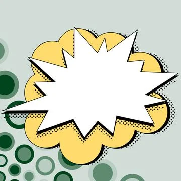 Comic Speech Bubble With Copy Space And Colorful Doodles. Design Of Empty Stock Illustration