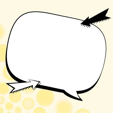 Comic Speech Bubble With Copy Space And Colorful Doodles. Design Of Empty Stock Illustration