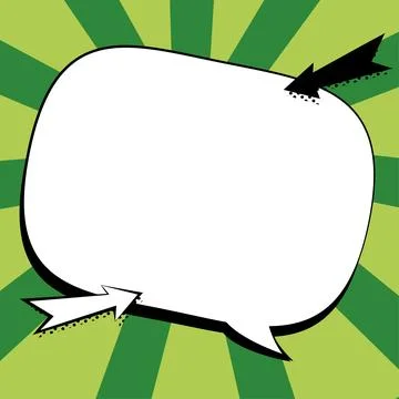 Comic Speech Bubble With Copy Space And Colorful Doodles. Design Of Empty Stock Illustration
