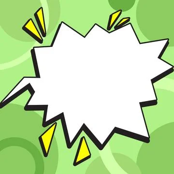 Comic Speech Bubble With Copy Space And Colorful Doodles. Design Of Empty イラスト素材