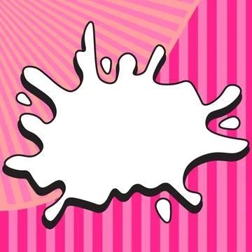 Comic Speech Bubble With Copy Space And Colorful Doodles. Design Of Empty Stock Illustration