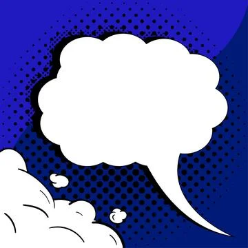 Comic Speech Bubble With Copy Space And Colorful Doodles. Design Of Empty Stock Illustration