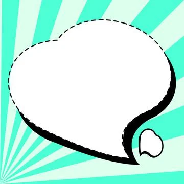 Comic Speech Bubble With Copy Space And Colorful Doodles. Design Of Empty Stock Illustration