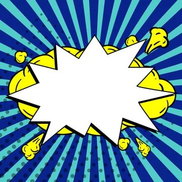 Comic Speech Bubble With Copy Space And Colorful Doodles. Design Of Empty Stock Illustration