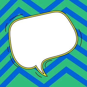 Comic Speech Bubble With Copy Space And Colorful Doodles. Design Of Empty Stockillustratie
