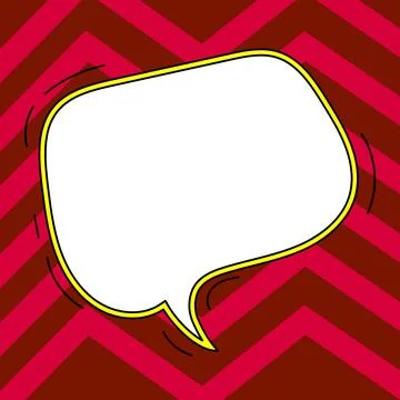 Comic Speech Bubble With Copy Space And Colorful Doodles. Design Of Empty Stockillustratie