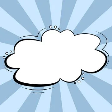 Comic Speech Bubble With Copy Space And Colorful Doodles. Design Of Empty Illustrazione stock