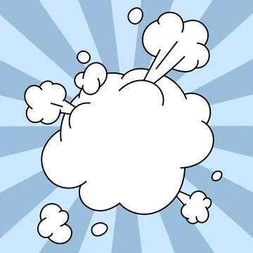 Comic Speech Bubble With Copy Space And Colorful Doodles. Design Of Empty Stock Illustration