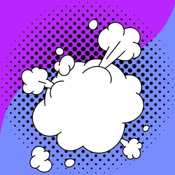 Comic Speech Bubble With Copy Space And Colorful Doodles. Design Of Empty イラスト素材