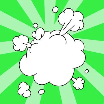 Comic Speech Bubble With Copy Space And Colorful Doodles. Design Of Empty Stock Illustration