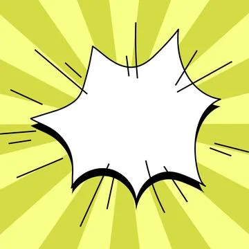 Comic Speech Bubble With Copy Space And Colorful Doodles. Design Of Empty Stock Illustration