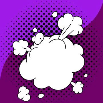 Comic Speech Bubble With Copy Space And Colorful Doodles. Design Of Empty Stockillustratie