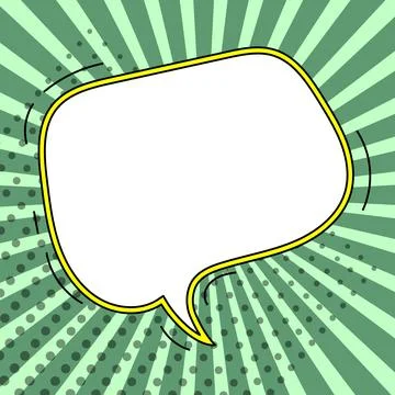 Comic Speech Bubble With Copy Space And Colorful Doodles. Design Of Empty Stock Illustration