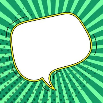 Comic Speech Bubble With Copy Space And Colorful Doodles. Design Of Empty Stock Illustration
