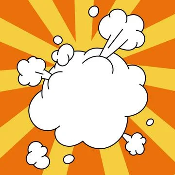Comic Speech Bubble With Copy Space And Colorful Doodles. Design Of Empty Stock Illustration