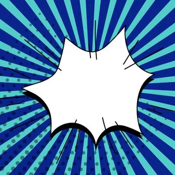 Comic Speech Bubble With Copy Space And Colorful Doodles. Design Of Empty Stock Illustration