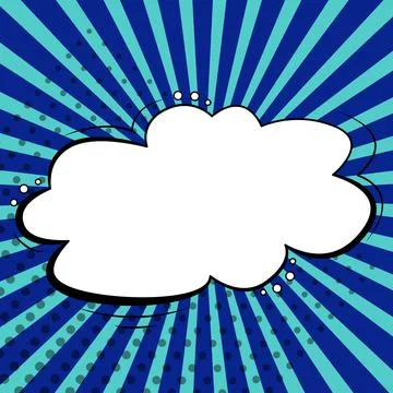 Comic Speech Bubble With Copy Space And Colorful Doodles. Design Of Empty Stock Illustration
