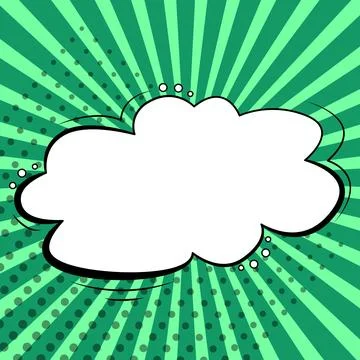 Comic Speech Bubble With Copy Space And Colorful Doodles. Design Of Empty Stock Illustration