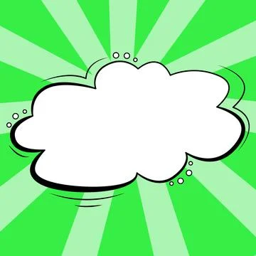 Comic Speech Bubble With Copy Space And Colorful Doodles. Design Of Empty Stock Illustration