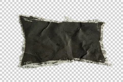 Comic Speech Bubble Crafted from Torn Japanese Newspaper Stock Photos