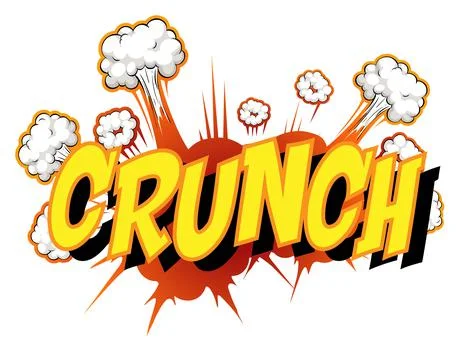 Comic speech bubble with crunch text Stock Illustration