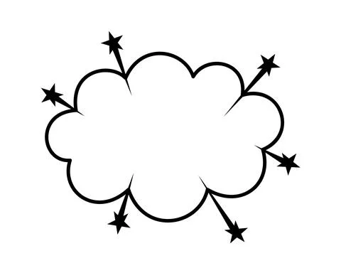 Comic speech bubble for different emotions. Comic explosion. Stock Illustration