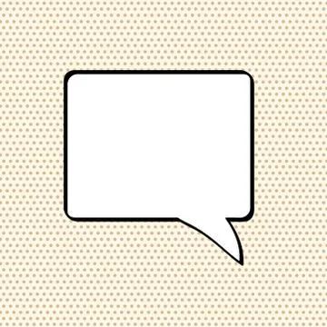 Comic speech bubble on dot background, stock vector illustration Illustrazione stock