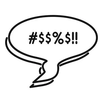 Comic speech bubble expressing anger with symbols Stock Illustration