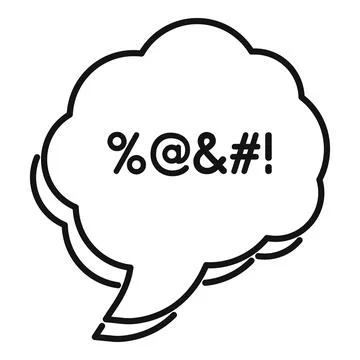 Comic speech bubble expressing censored swear words with symbols Stock Illustration