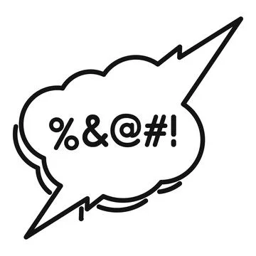 Comic speech bubble expressing censored swear words with symbols Stock Illustration