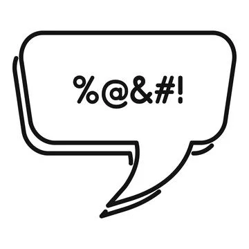Comic speech bubble expressing censored expletive with symbols Stock Illustration
