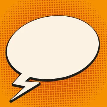 Comic Speech Bubble Flash Retro Halftone Stockillustratie
